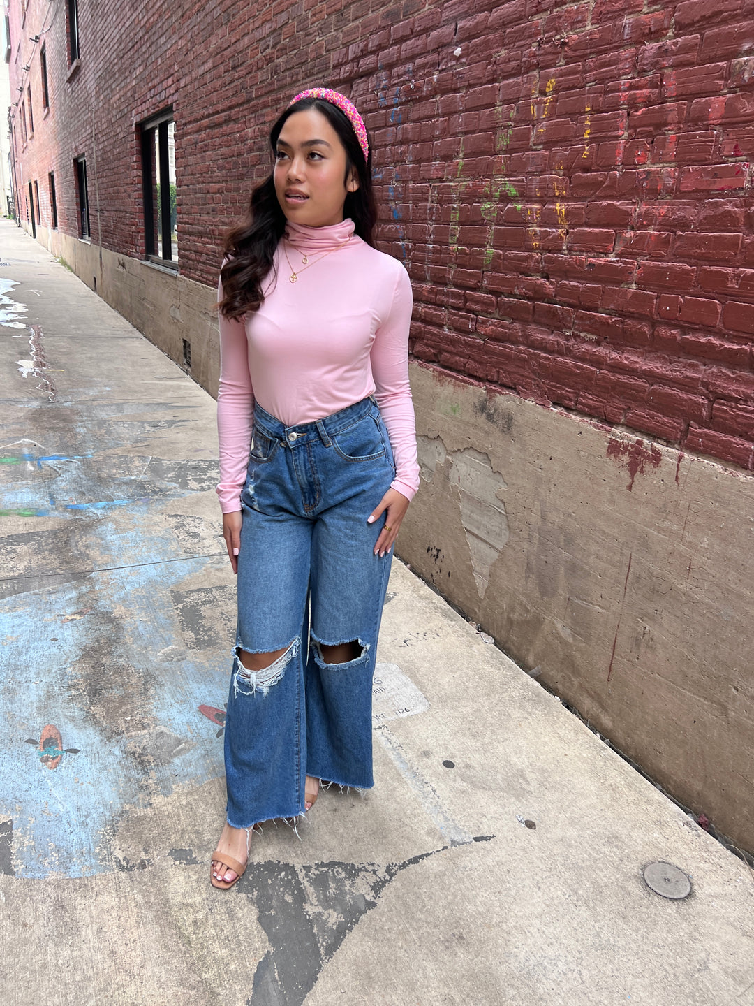 The Butter Soft Basics - Dusty Pink Mock Neck