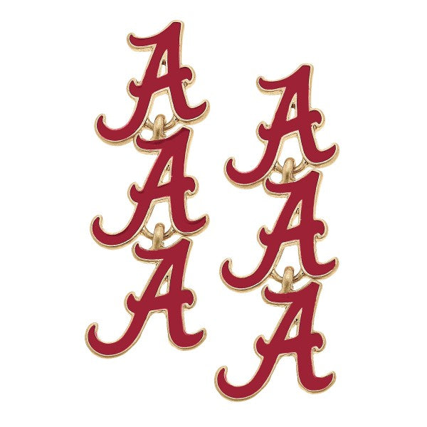 The University of Alabama Drop Earrings - NCAA  Officially Liscensed