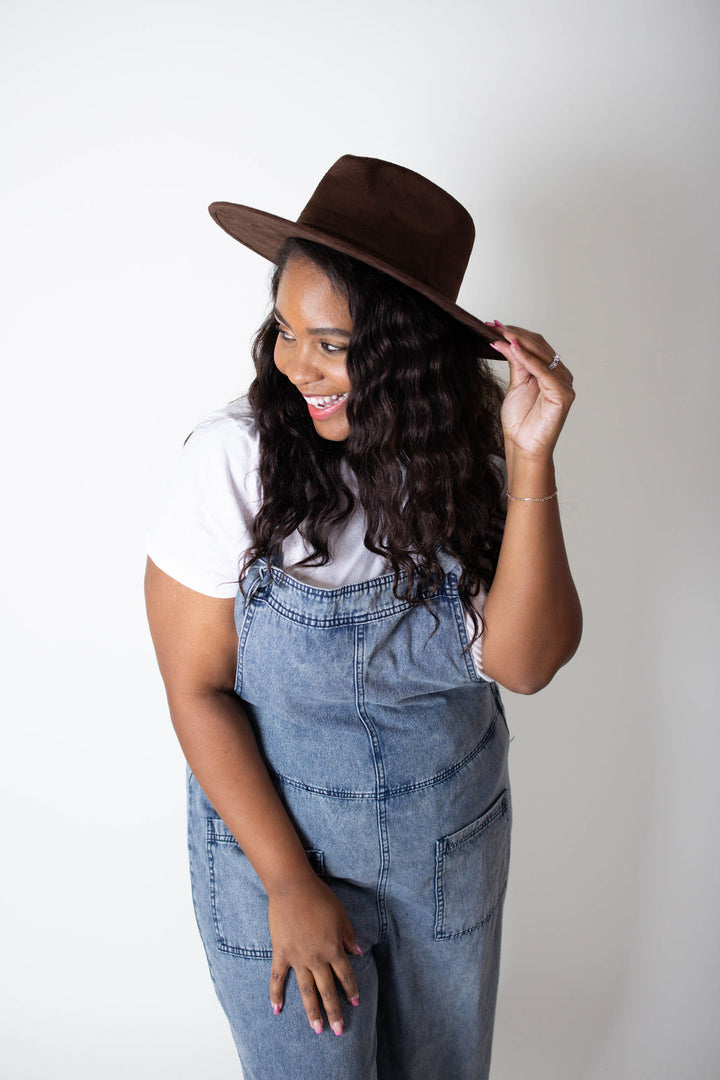 The Modern Rancher - Chocolate Rancher Style Hat with Pencil Brim