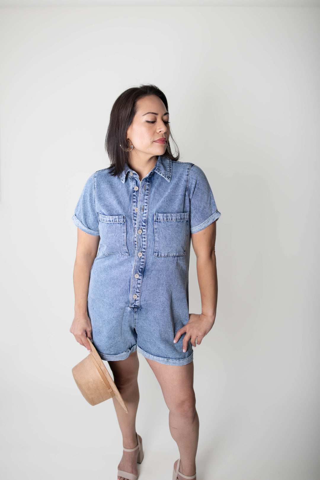 Denim Romper