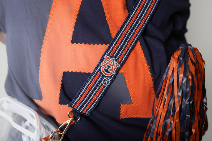 Auburn University Seed Beaded Bag Strap