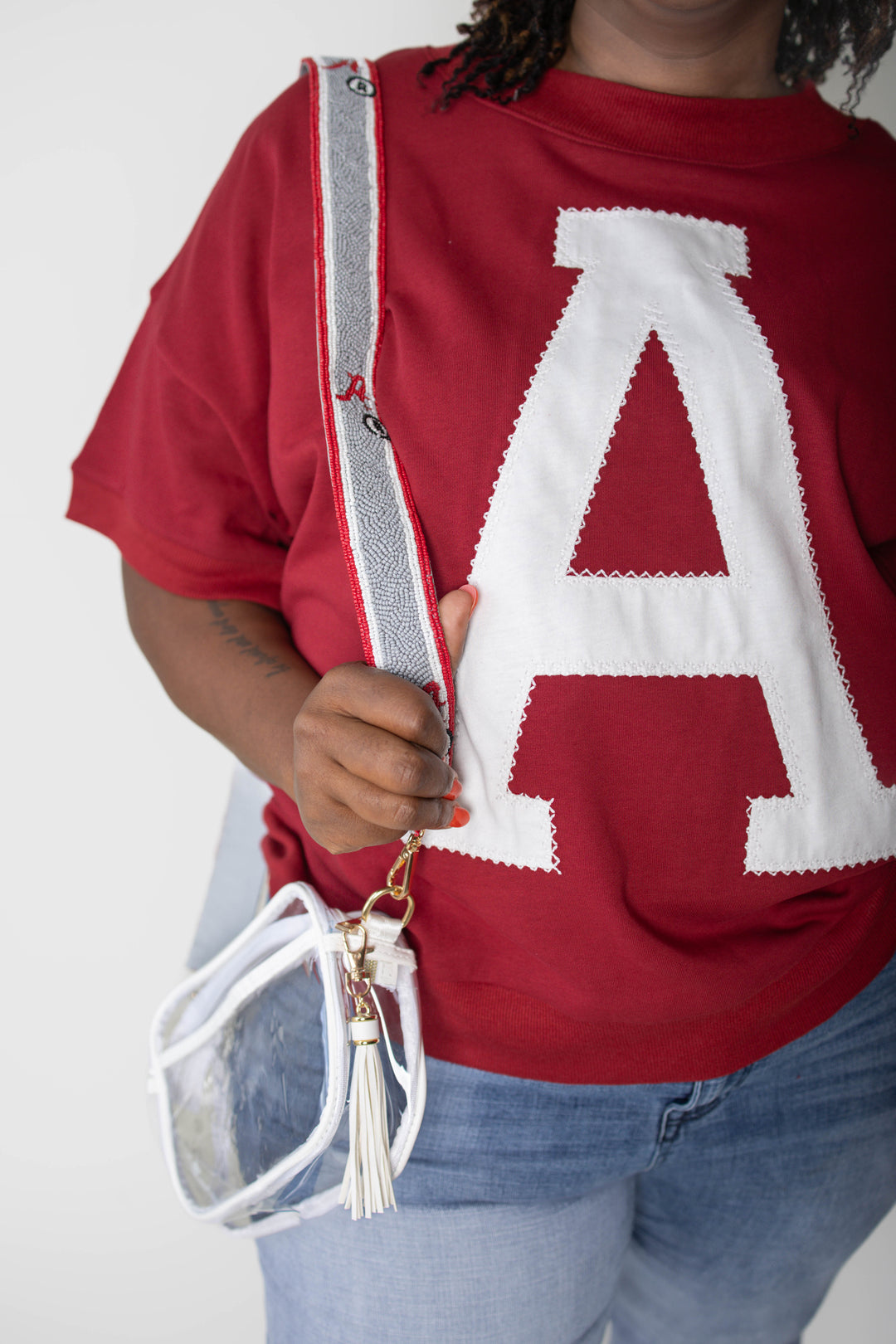 The University of Alabama Seed Beaded Bag Strap