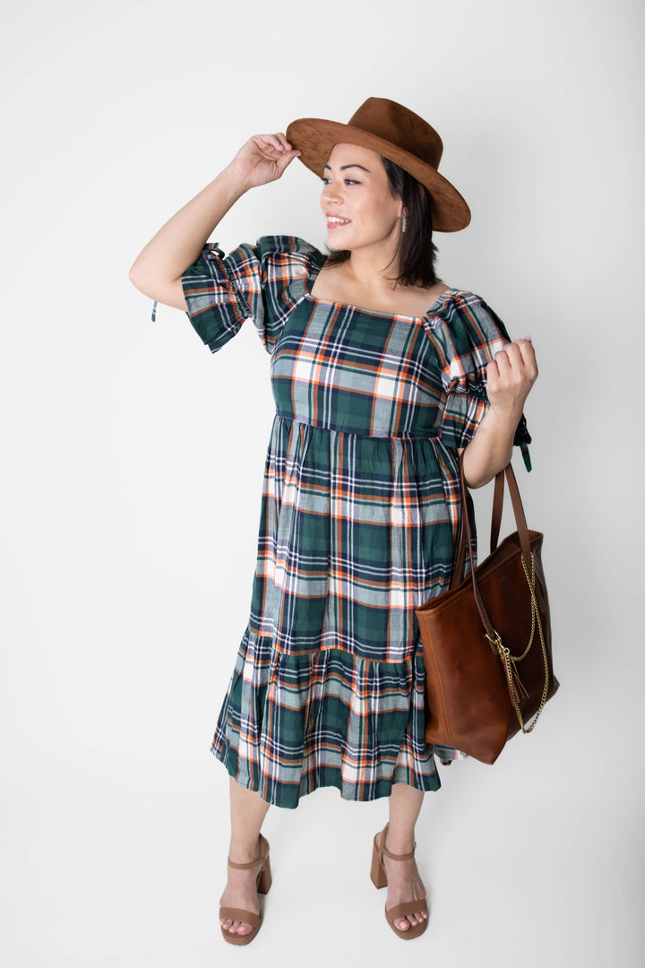 Happy Fall Y'all Plaid Dress