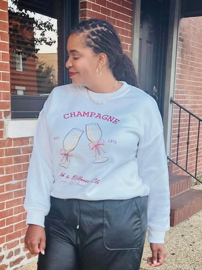 Champagne Luxe Graphic Sweatshirt