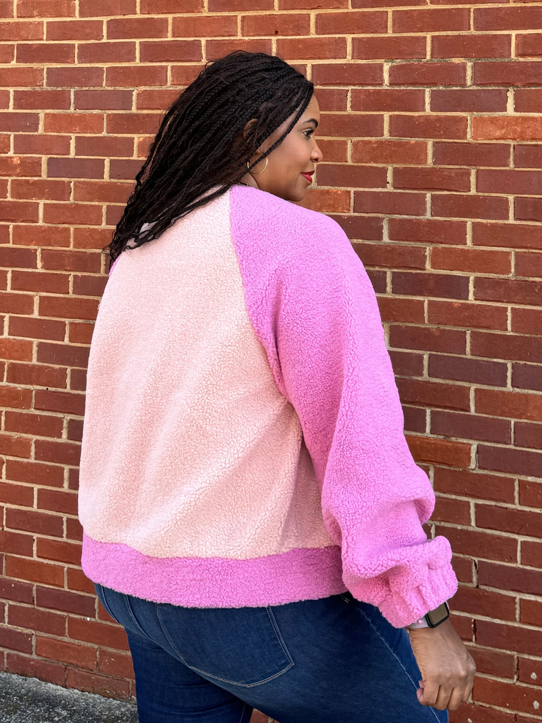 Pink Fleece Bomber Jacket - Pink Friday