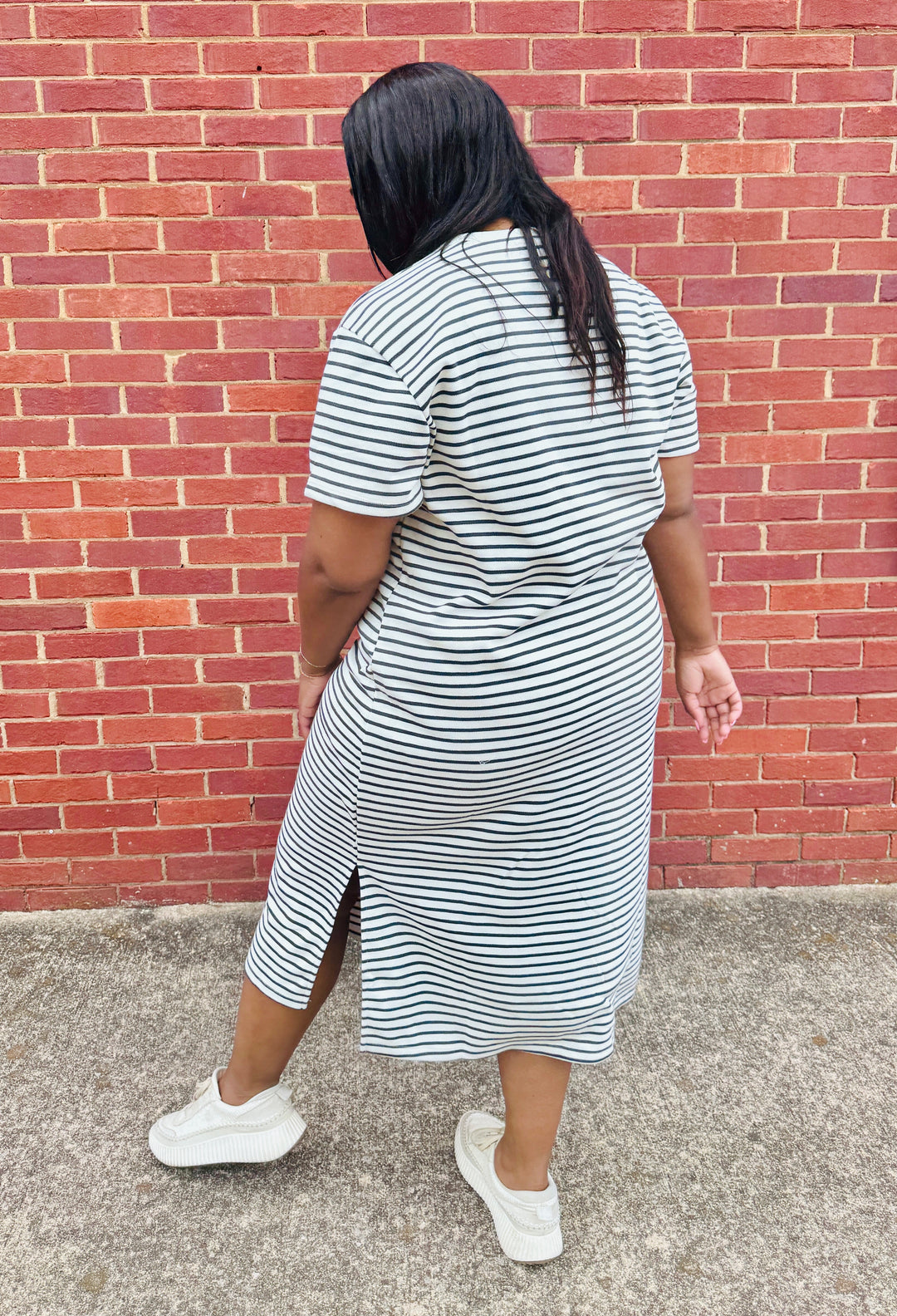 Striped Midi Tee Dress