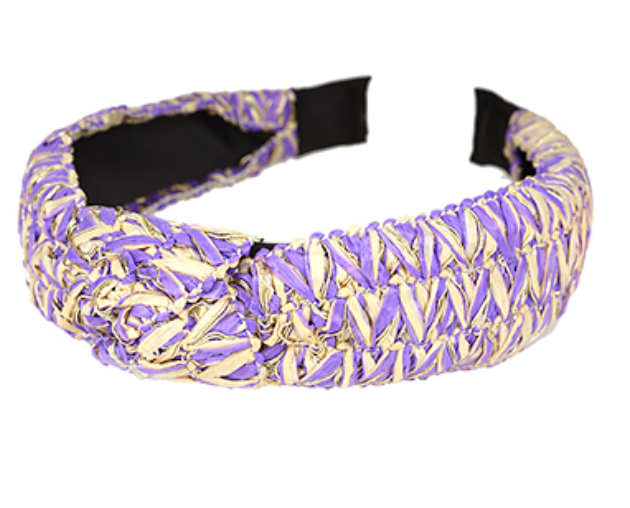 Copy of In the Mix - Lavender Rattan Headband