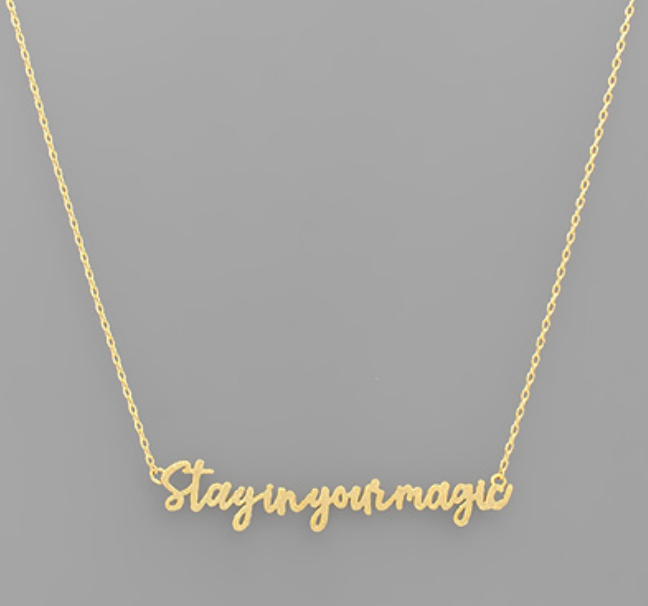 Magic Girl Era Gold Chain Necklace - Stay In Your Magic Affirmation Necklace