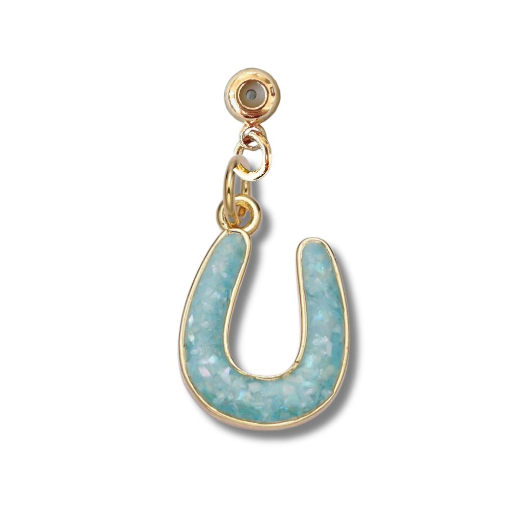 Charm Bar - Turquoise Horse Shoe