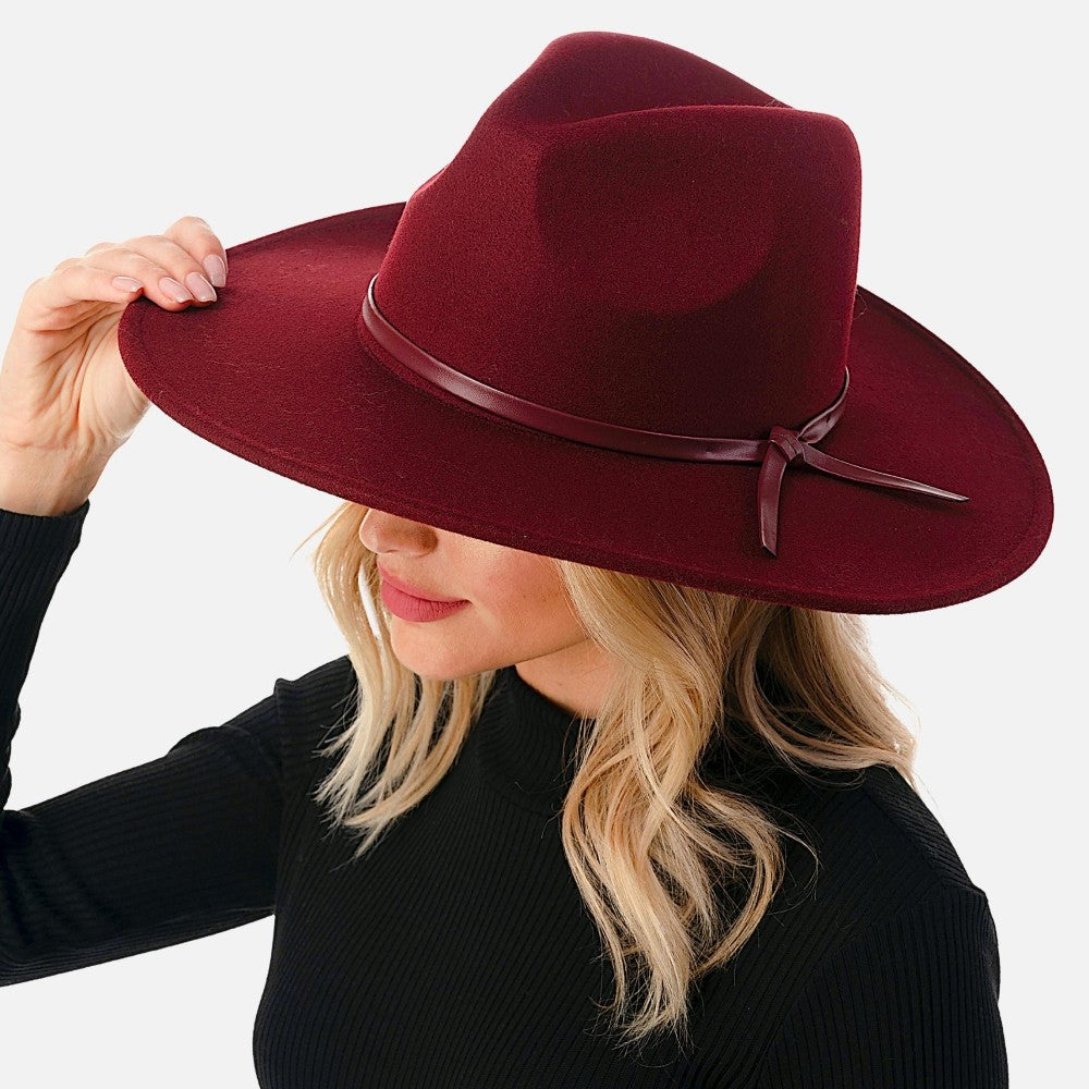 Aged like Wine - Wide Brim Hat with Leather Band Southern Throne Boutique