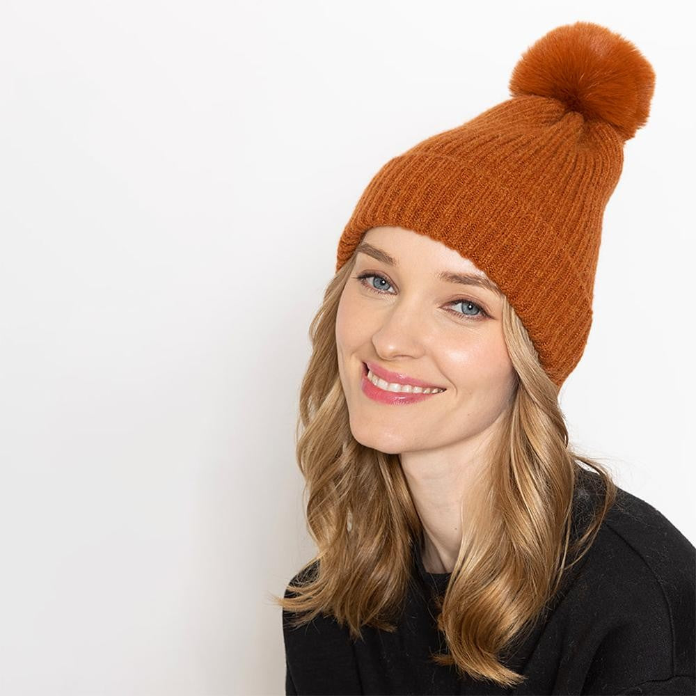 Shake your Pom Pom Hat - Rust Southern Throne Boutique