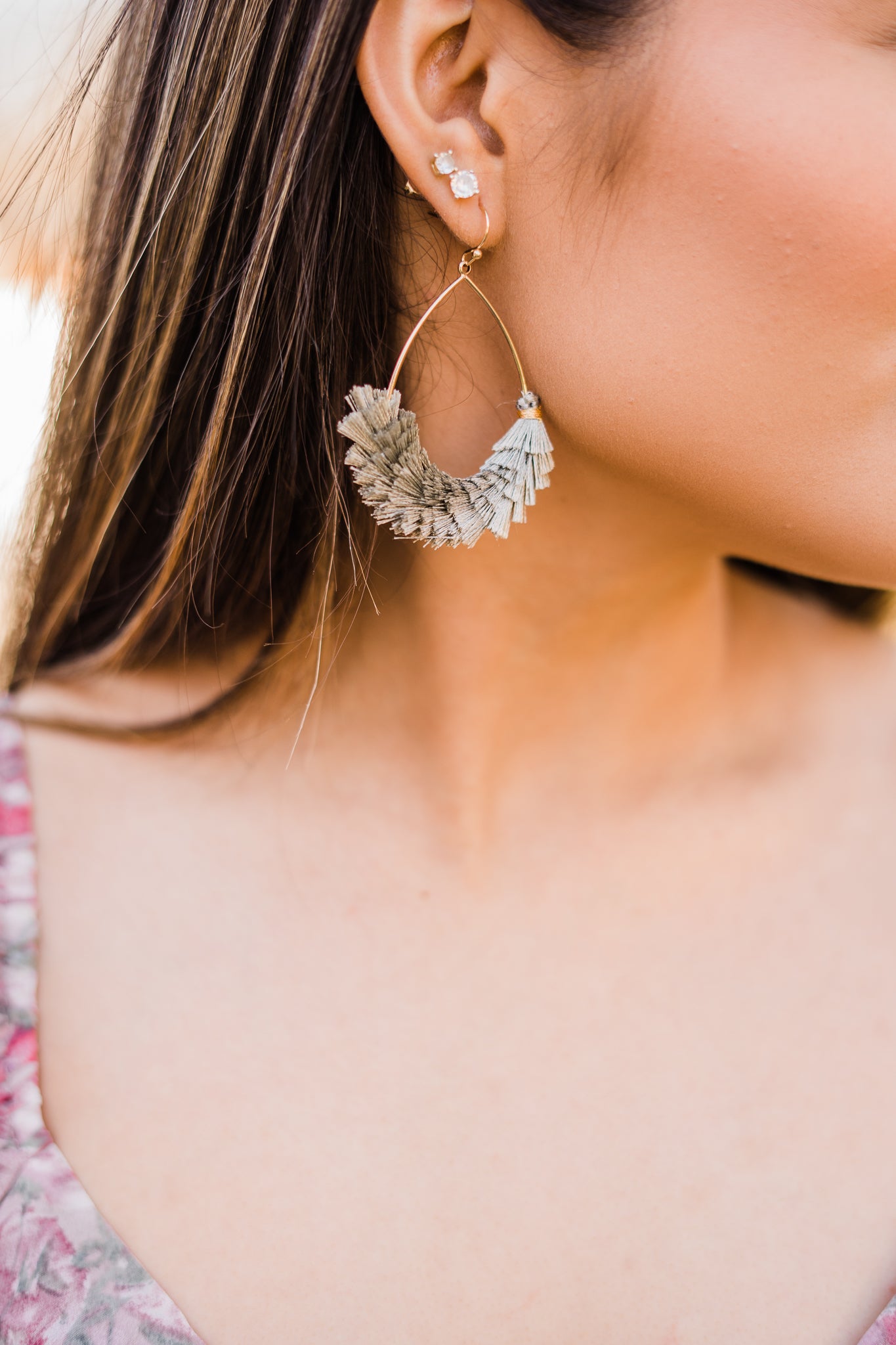 Feathered Dropped Earring