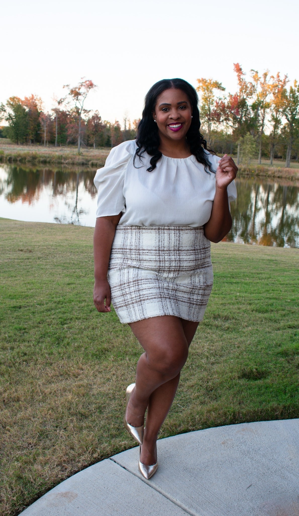 Plus size plaid mini skirts best sale