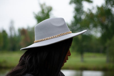 The Golden Link Fedora - Gray Southern Throne Boutique